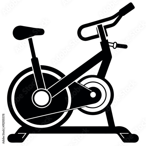 Vector for a gym with stationary bikes