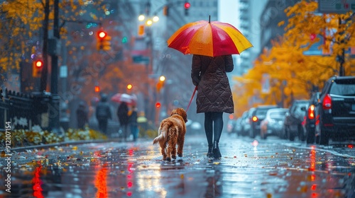 Rainy Day Stroll in the City