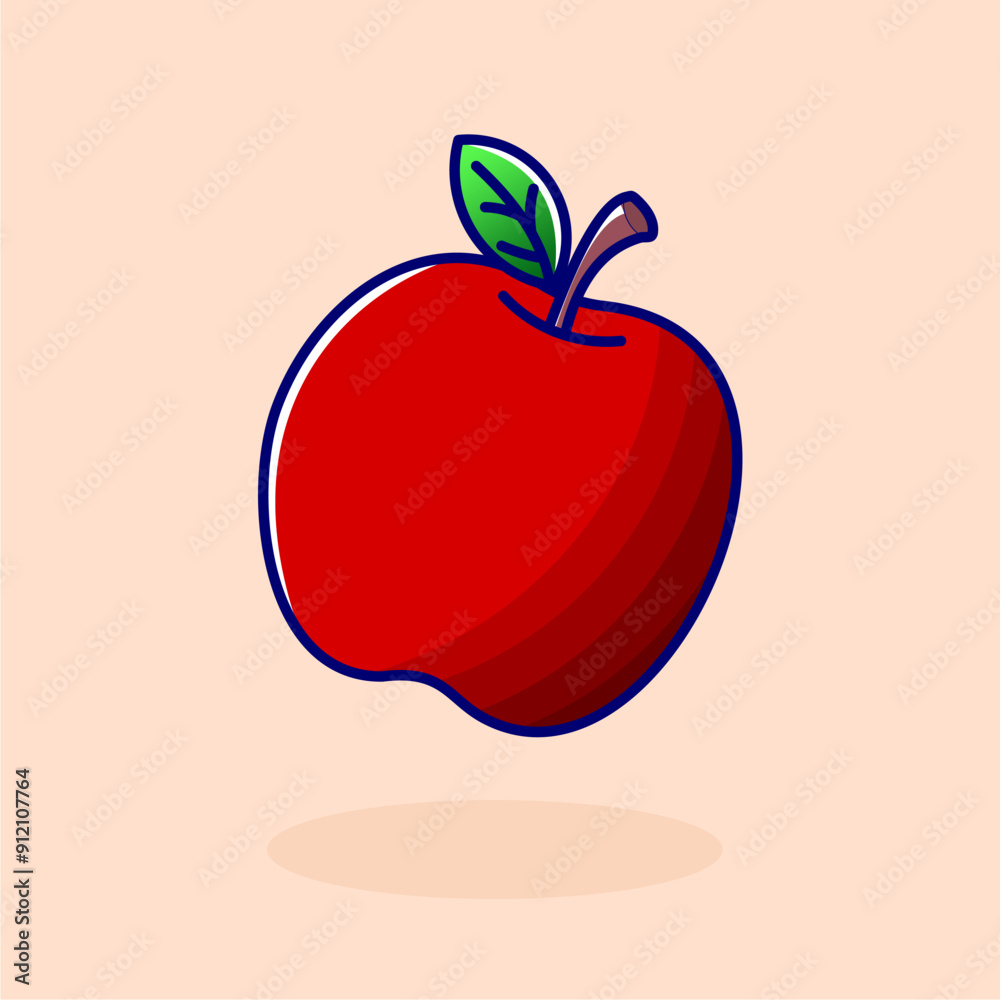 cute simple apple illustration icon cute simple apple illustration icon