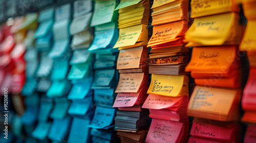 a group of colorful sticky notes