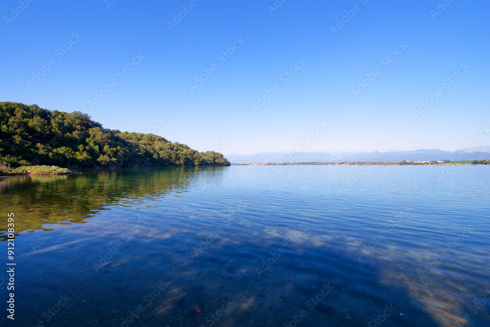 Diana lake in eastern coast of Corsica