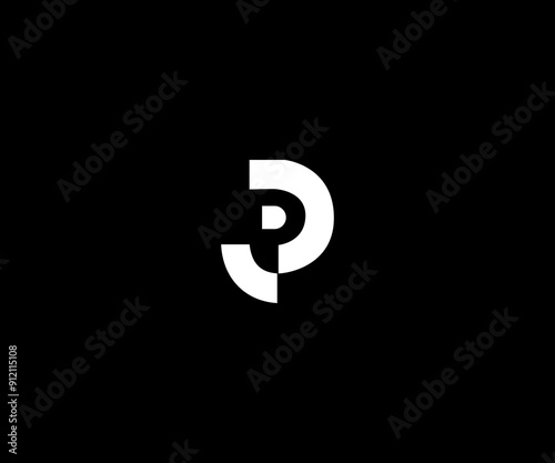 P PP letter minimal simple logo