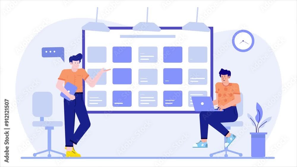 management teamwork meeting and discussion illustration business animated video management teamwork meeting and discussion illustration business animated video