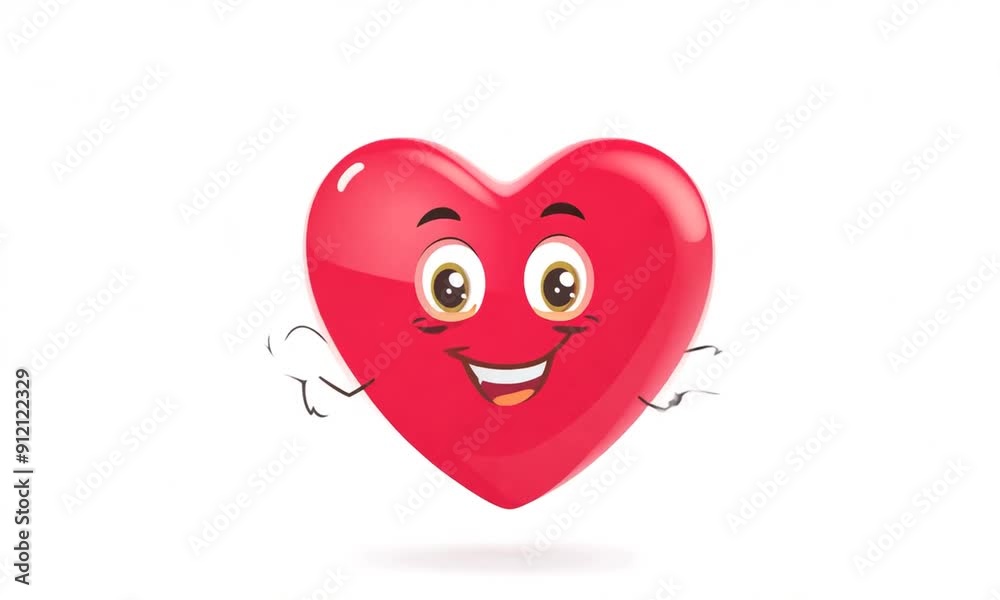 Smiling Red Heart Cartoon Smiling Red Heart Cartoon