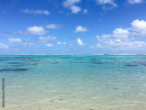 beach with blue sky, Cook Islands