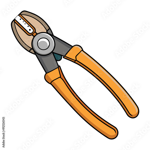 Side view without background of vector pliers