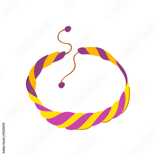 beads friendship bracelet cartoon. charm retro, seamless letter, star accessories beads friendship bracelet sign. isolated symbol vector illustration