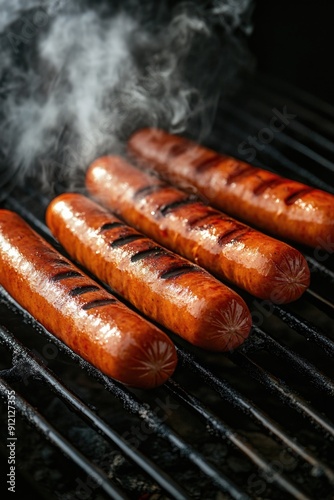 Cooking Hot Dogs on Grill