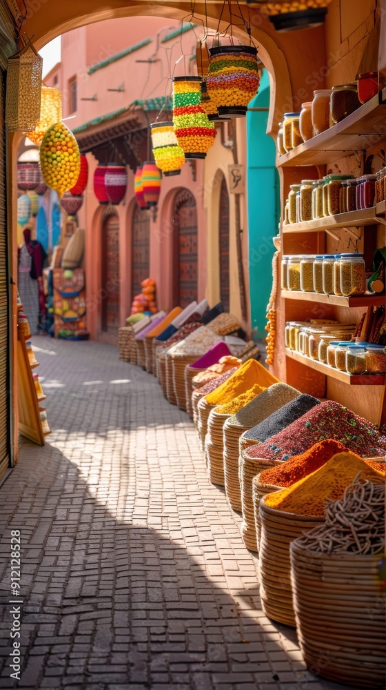 Obraz premium Vibrant Moroccan Spice Market