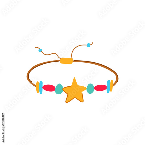seamless friendship bracelet cartoon. letter star, accessories doodle, smile plastic seamless friendship bracelet sign. isolated symbol vector illustration
