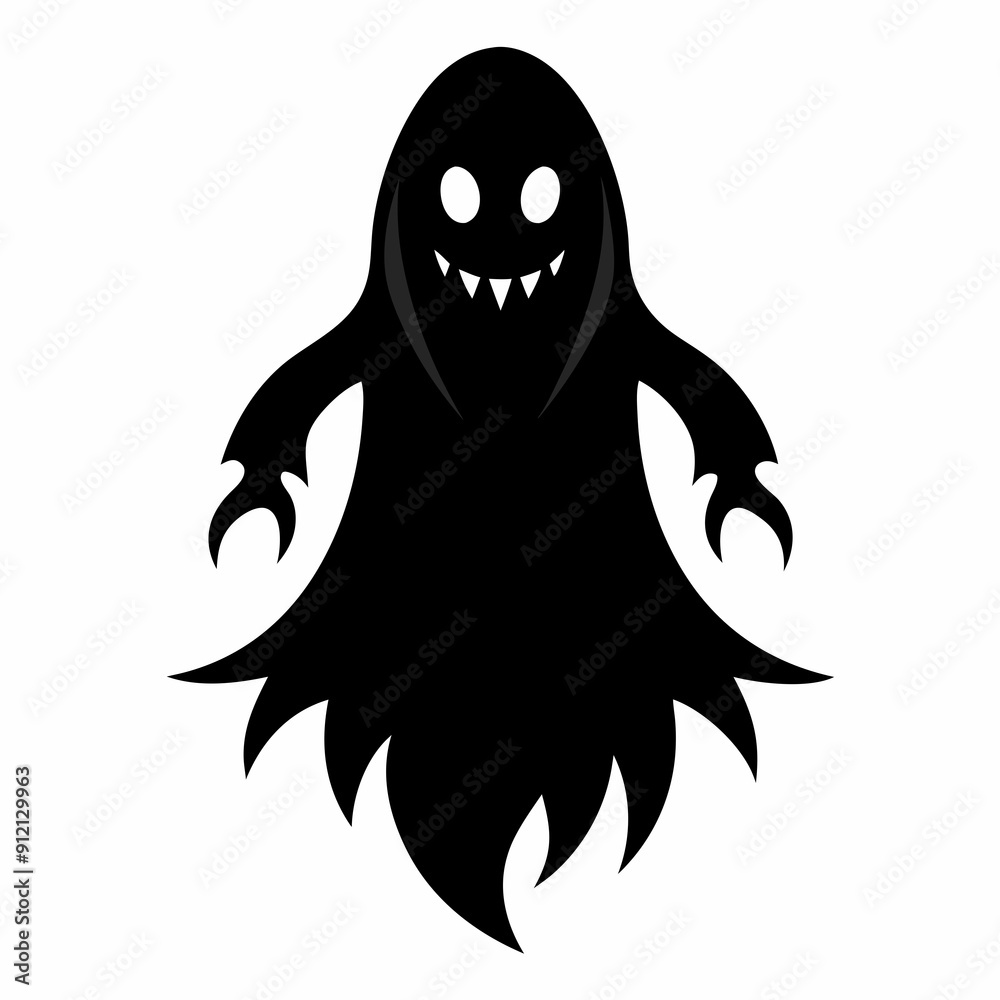 black and white ghost isolated on white, Halloween ghost vector illustration, halloween monsters vector art, ghost silhouette, monsters vector icon, eps black and white ghost isolated on white, Halloween ghost vector illustration, halloween monsters vector art, ghost silhouette, monsters vector icon, eps