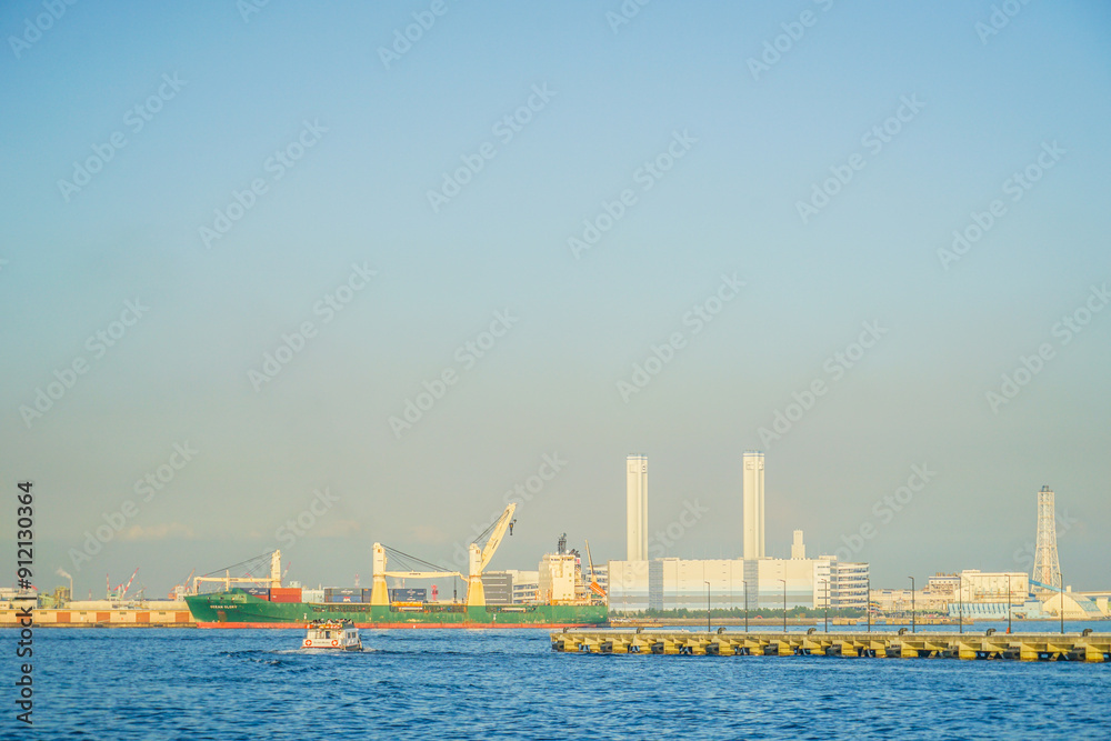 Obraz premium 港の黄昏時