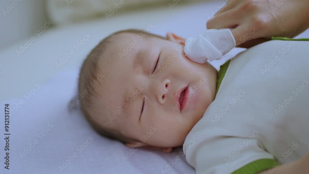 Asian baby playing with mom at house. Baby asian cheerful with family Asian baby playing with mom at house. Baby asian cheerful with family