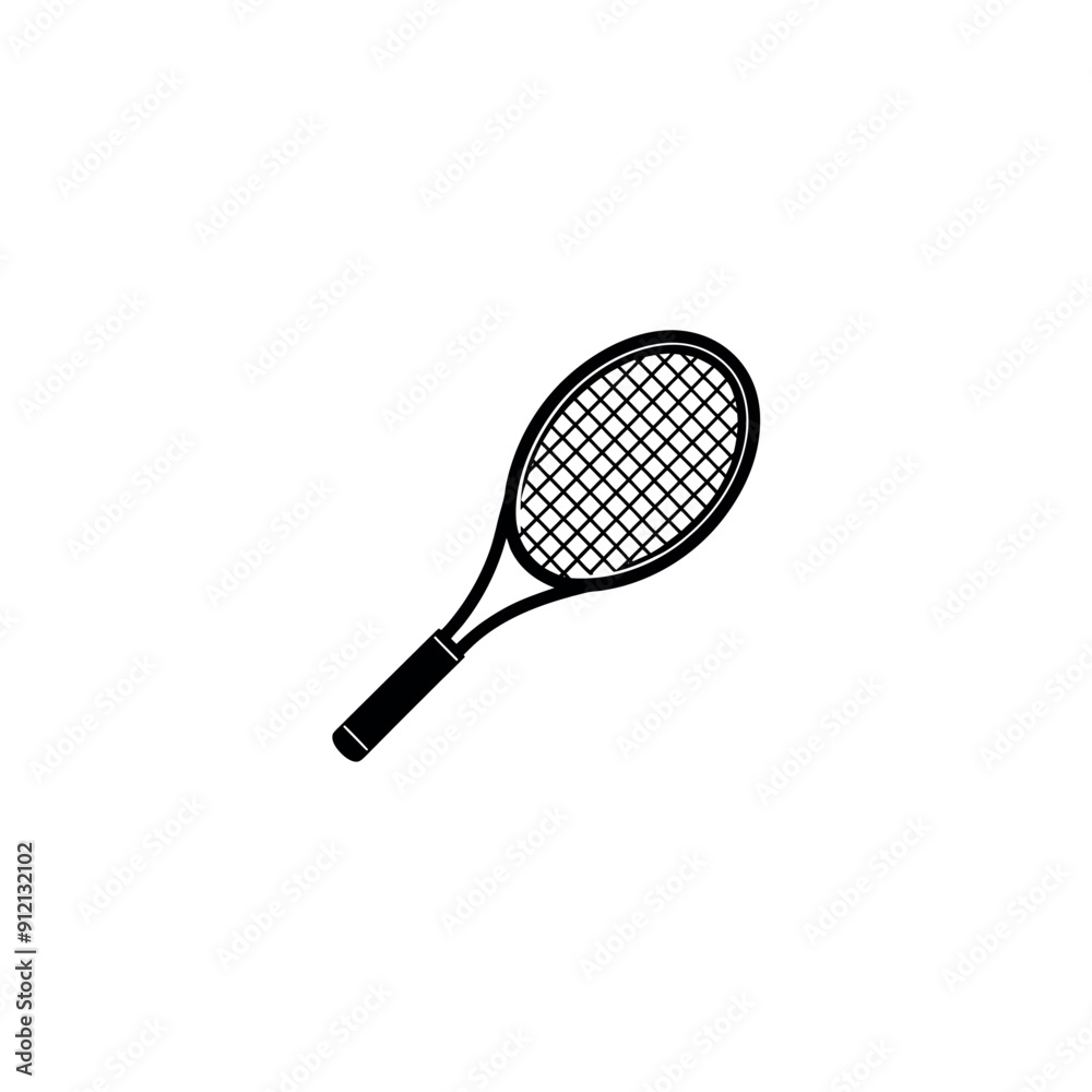 Tennis racket icon. Simple illustration of tennis racket vector icon for web Tennis racket icon. Simple illustration of tennis racket vector icon for web