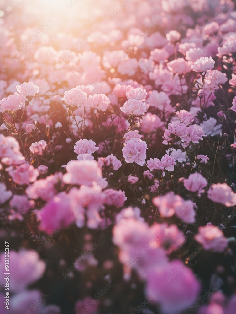 Field of Pink Flowers