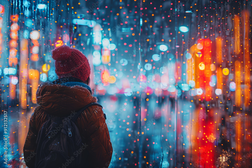 A Person Standing in the Rain A Person Standing in the Rain