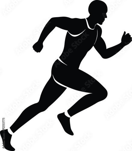 A man running silhouette vector design