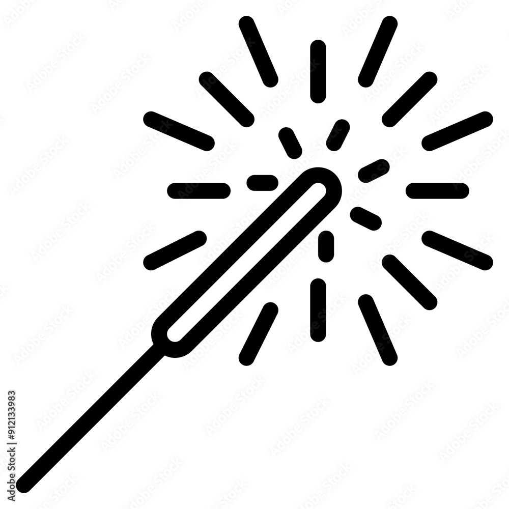 sparklers outline icon sparklers outline icon