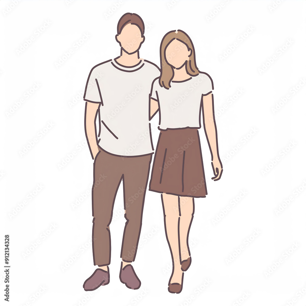 カップル/夫婦/恋人/男女/イラスト素材 カップル/夫婦/恋人/男女/イラスト素材