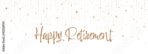 happy retirement card on white background	