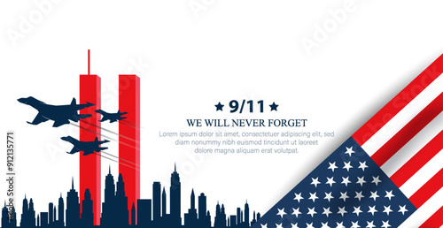 Patriot day USA. We will never forget. September 11