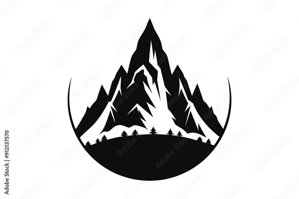 Mountain skyline silhouette Illustration Landscape Mountain skyline silhouette Illustration Landscape