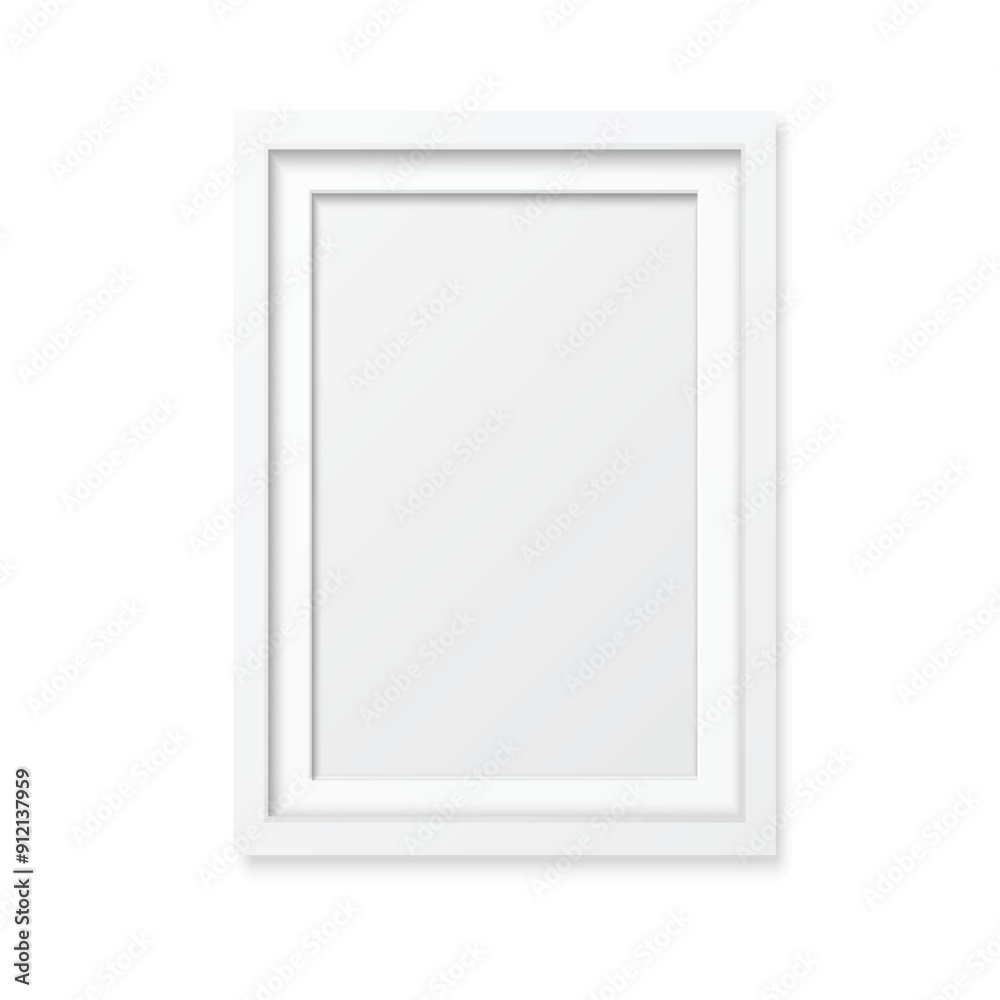 A blank white square frame with a minimalist design. Vector illustration A blank white square frame with a minimalist design. Vector illustration