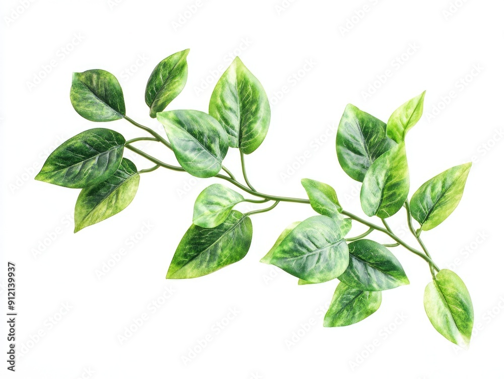 Fototapeta premium Watercolor Green Leaf Plant
