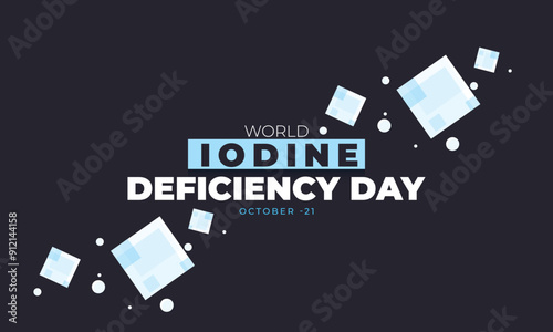 World Iodine Deficiency Day. background, banner, card, poster, template. Vector illustration.