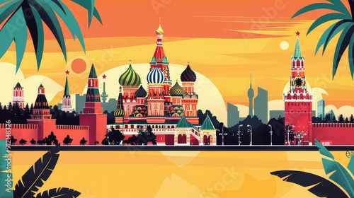  Illustration Of Russian Landmarks, Generative AI
