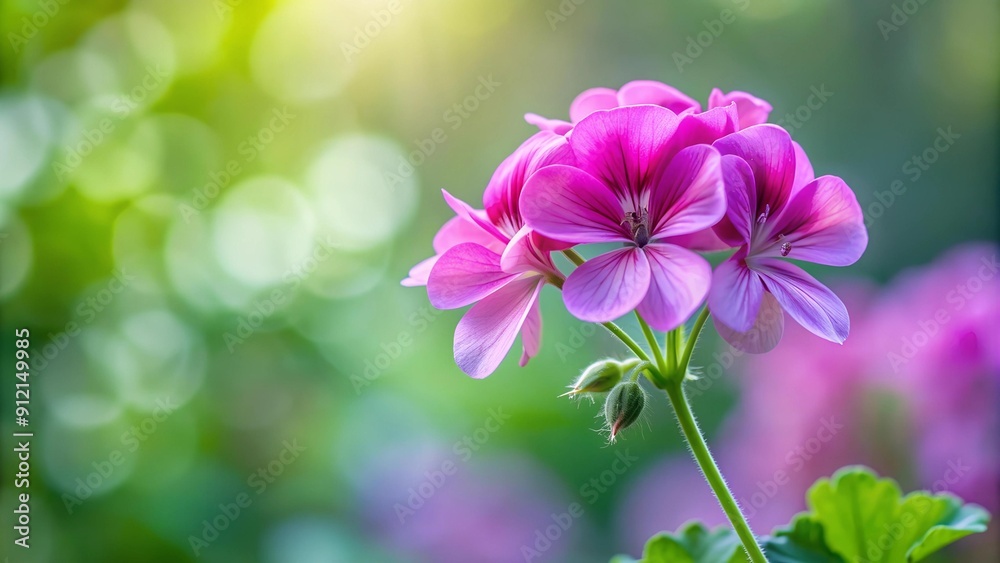 A Close-Up Portrait of Pelargonium Inquinans' Lilac Bloom AI Generated A Close-Up Portrait of Pelargonium Inquinans' Lilac Bloom AI Generated