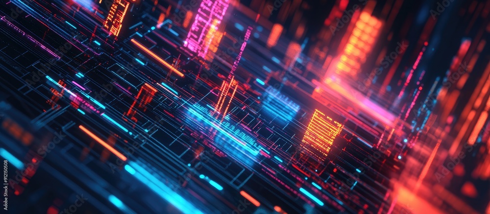 3D Rendered Text with No Signal Effects Featuring Technological Glitches and Various Interference Patterns 3D Rendered Text with No Signal Effects Featuring Technological Glitches and Various Interference Patterns