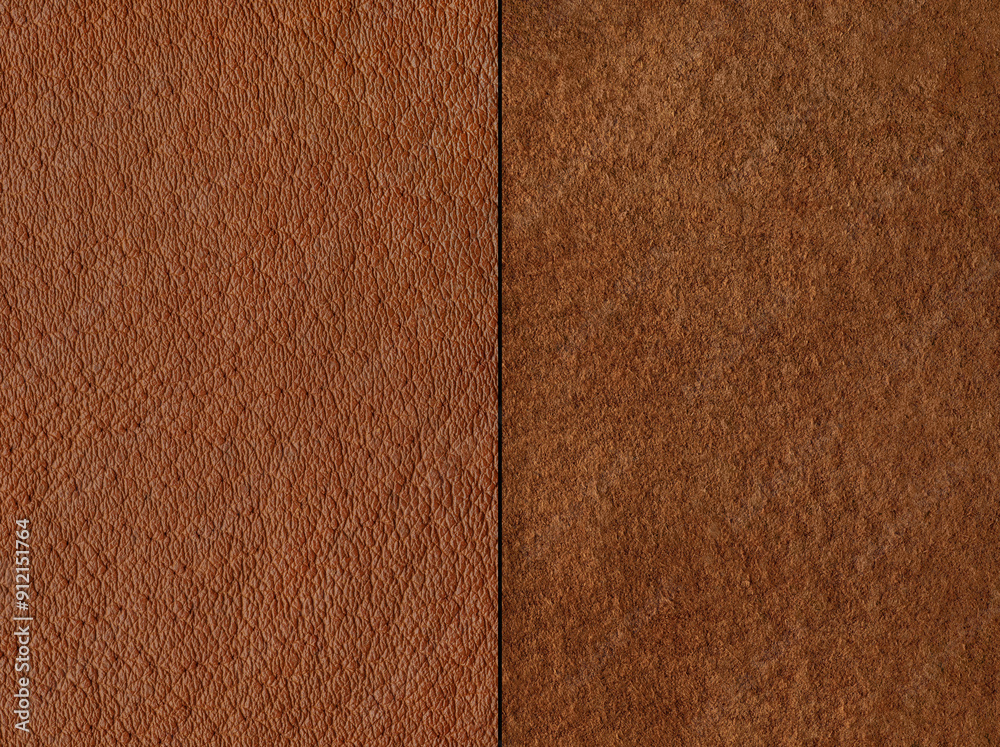 Fototapeta premium Double-sided genuine leather and suede.Background, texture, natural material.