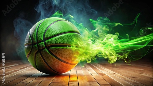 Blazing Hoops: A Fiery Basketball's Journey  AI Generated