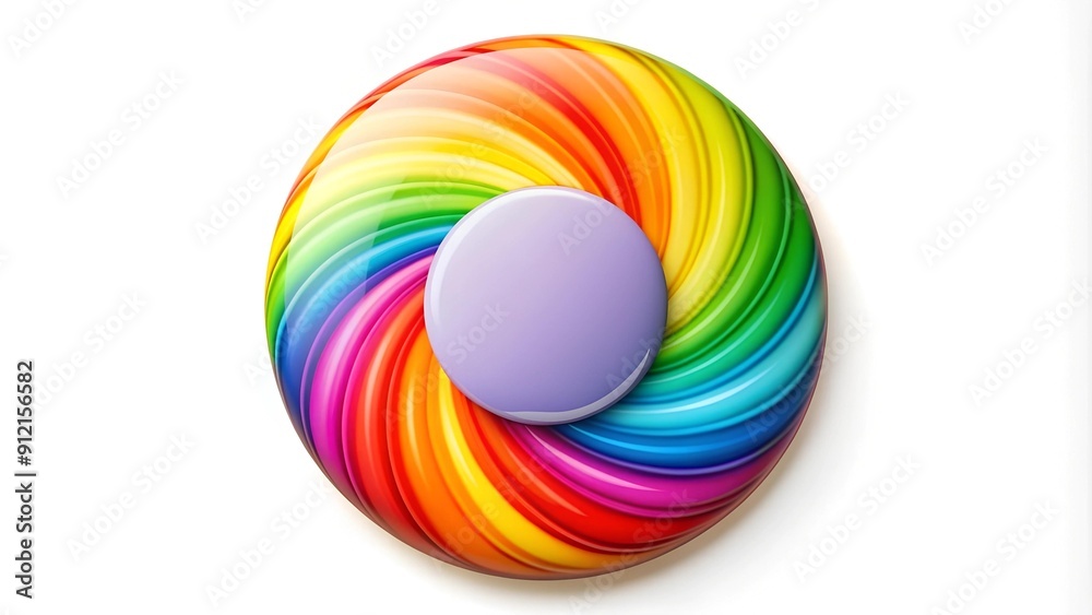 Rainbow Swirl Badge: A Whimsical Celebration of Colors  AI Generated