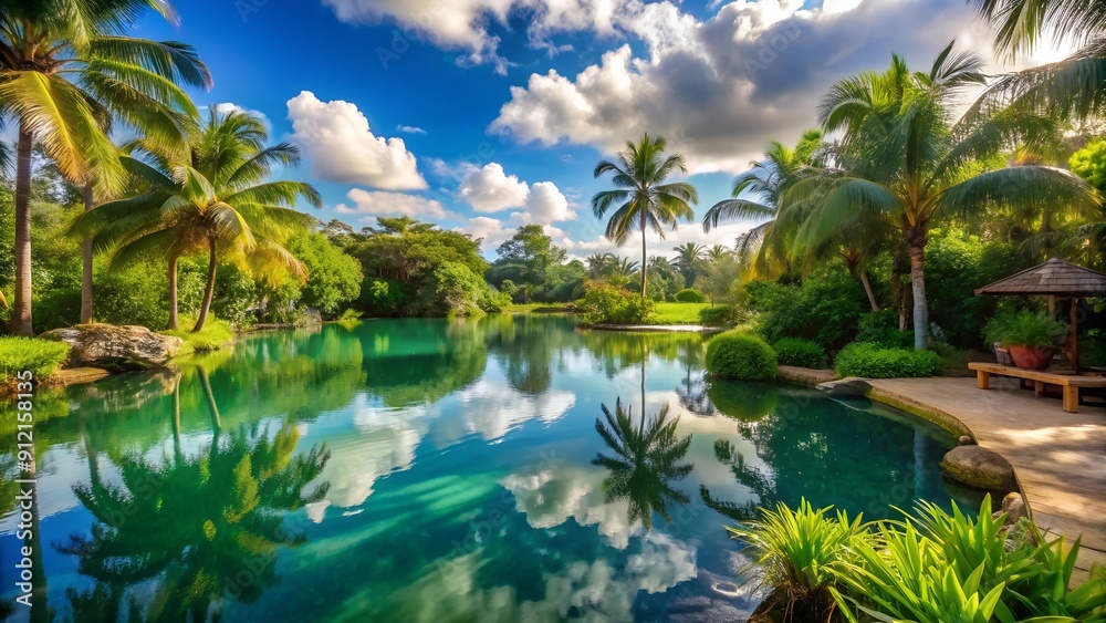 Tranquil Oasis: A Serene Retreat Awaits AI generated Tranquil Oasis: A Serene Retreat Awaits AI generated