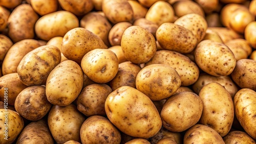 Close up of a pile of potatoes , fresh, organic, vegetables, harvest, farm, agriculture, root vegetables, raw, produce, food