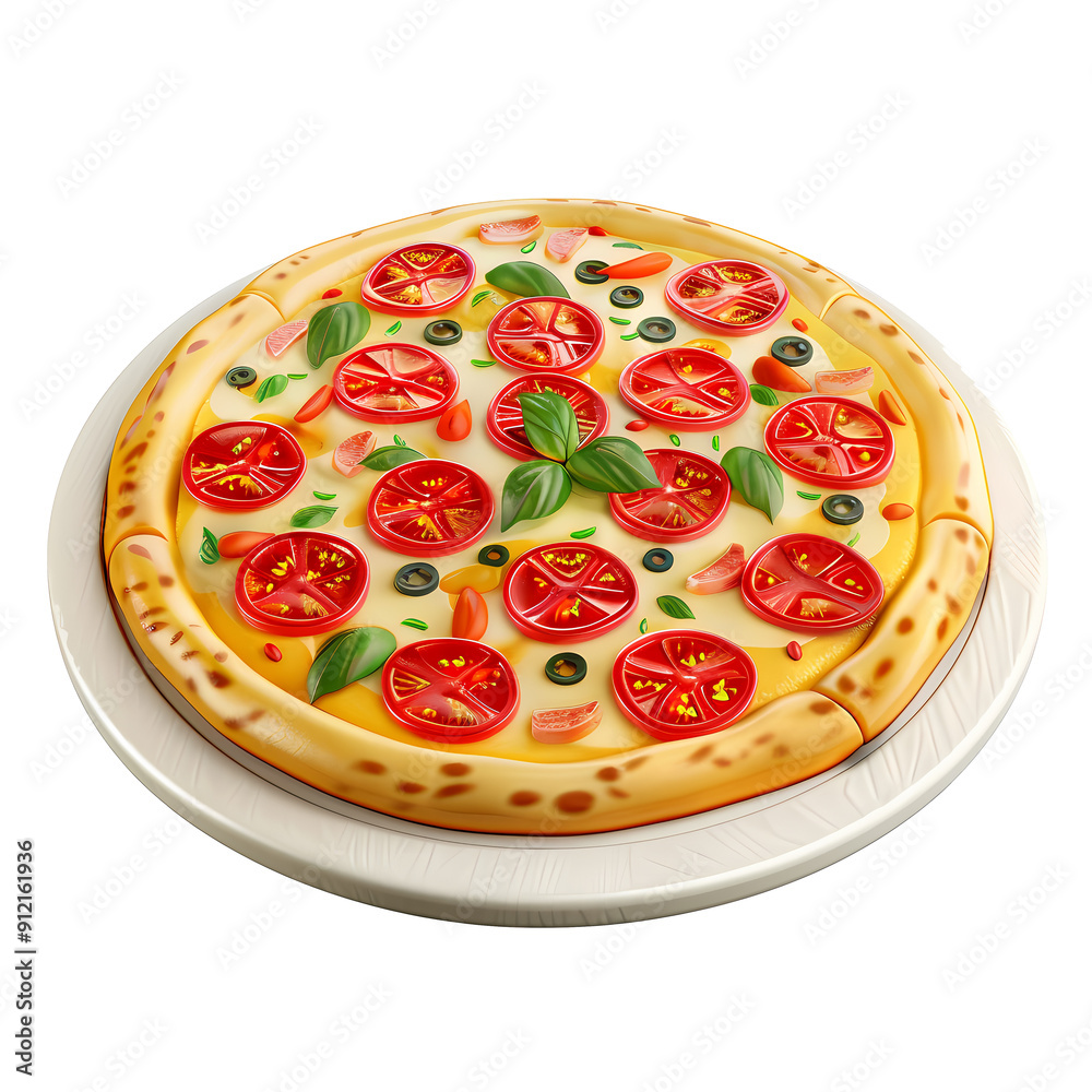 pizza 3d realistic icon illustration isolated on transparent background pizza 3d realistic icon illustration isolated on transparent background