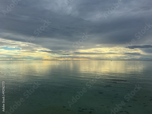 sunset over the sea