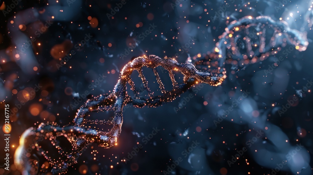 DNA Helix: A Glowing Spiral of Life DNA Helix: A Glowing Spiral of Life