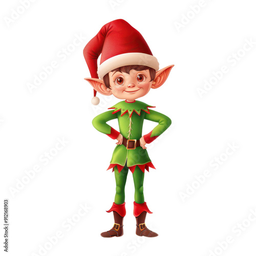 Christmas elf on shelf, holiday character, isolated on Transparent background, illustration.