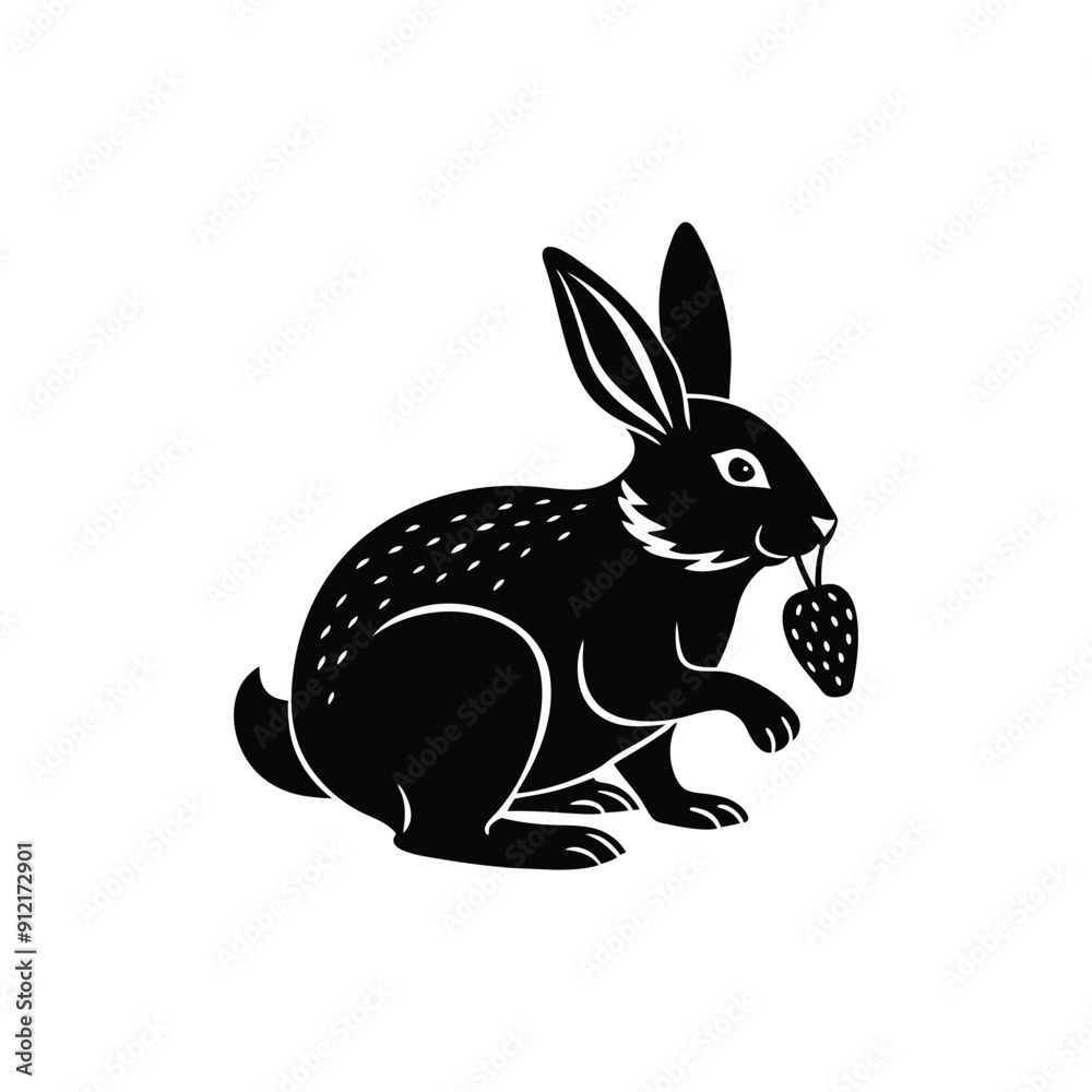 Obraz premium Creative Rabbit Silhouette Vector Art