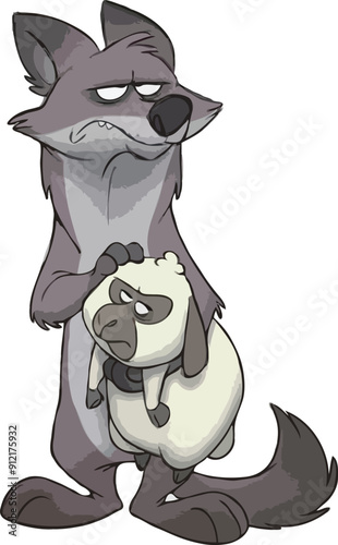 cunning Fox With a Sheep
