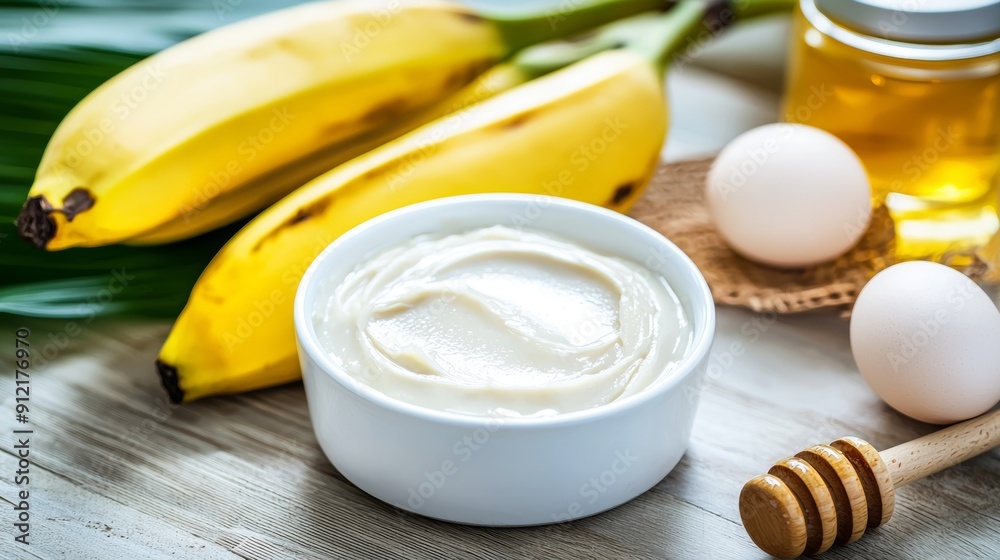 a bowl of yories next to a bunch of bananas a bowl of yories next to a bunch of bananas
