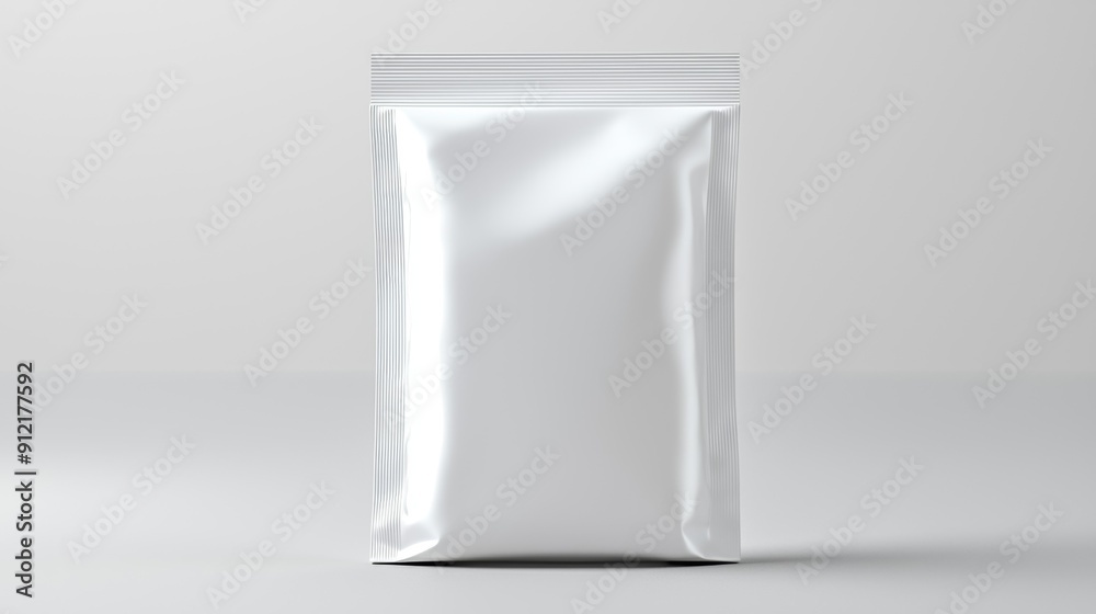 a white plastic bag with a zipper on a gray background a white plastic bag with a zipper on a gray background