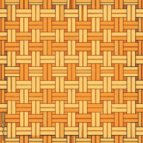 Seamless pattern of woven lines in a basketweave pattern, for a rustic charm photo