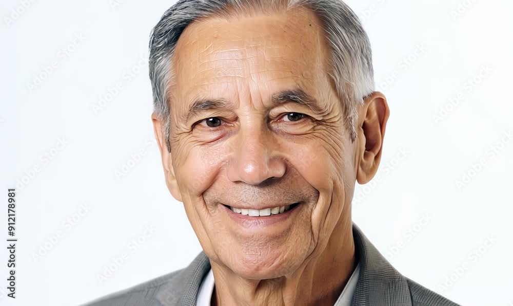 Portrait video of a Vietnamese man in his 50s against a white background Portrait video of a Vietnamese man in his 50s against a white background