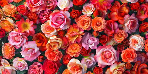 Colorful roses background