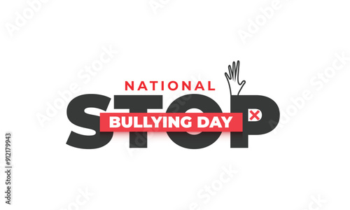 National Stop Bullying Day. background, banner, card, poster, template. Vector illustration.