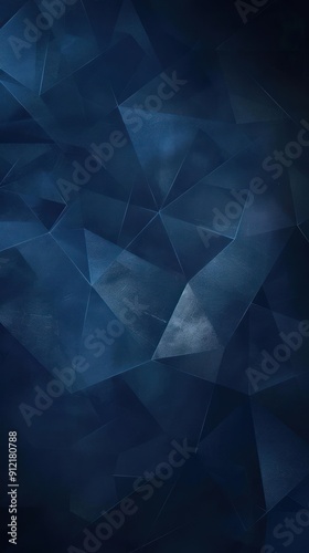 An image with a blue, dark space featuring geometric shapes.